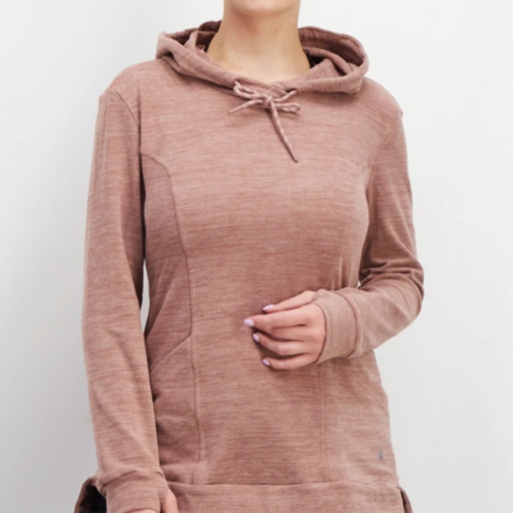 Spyder Women Hooded Brand Logo Tunic Fleece Pink/Rose Size Small Preowned